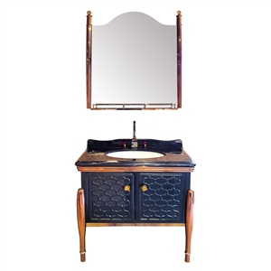 Pure Concept 96Cm Rose Gold Metal Alt Ve Üst Banyo Ünitesi