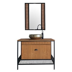 Pure Concept 100 Cm Masif Ahşap Alt Ve Üst Modül Banyo Ünitesi