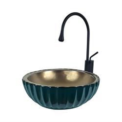 Pure Concept 40 Cm Yeşil Bronz Tezgah Üstü Lavabo