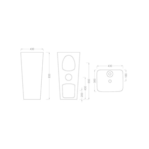 Pure Concept Calacatta Pembe Beyaz Monoblok Lavabo