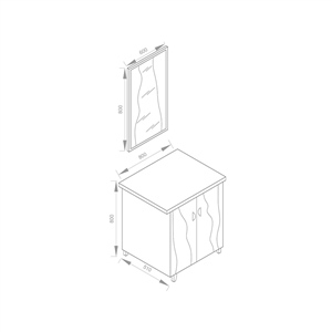 Pure Concept Banda 80 cm Banyo Dolabı