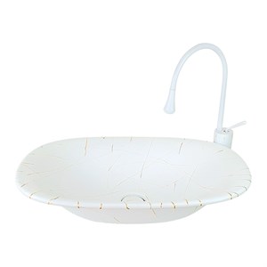 Pure Concept Beyaz Altın Tezgah Üstü Çanak Lavabo