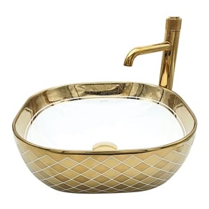 Pure Concept Blow Altın Beyaz Çanak Lavabo
