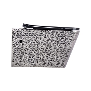 Crocodile Gümüş Siyah 52 Cm Kanalsız Asma Klozet