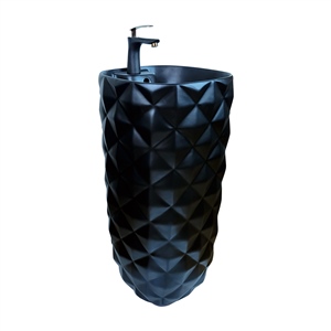 Pure Concept Crystal Mat Siyah Monoblok Lavabo