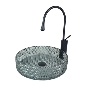 Pure Concept Dekoratif Gümüş Cam Lavabo