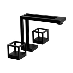 Pure Concept Elegate Mat Siyah Üç Delikli Lavabo Bataryası