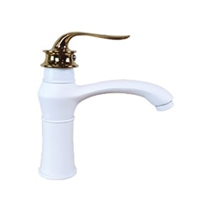 Pure Concept Elif Beyaz Altın Lavabo Bataryası