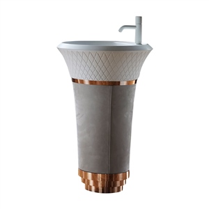 Pure Concept Glory Gri Beyaz Bronz Monoblok Lavabo