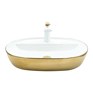 Pure Concept Altın Beyaz Çanak Lavabo