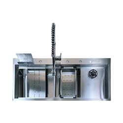 Pure Concept Inox 120X50 Çift Göz Bardak Yıkamalı Paslanmaz Çelik Eviye