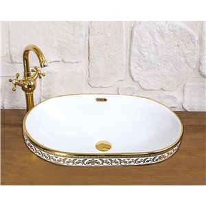 Pure Concept Leaf Altın Ankastre Lavabo