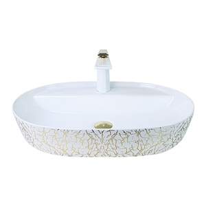 Pure Concept Marble Beyaz Altın Çanak Lavabo