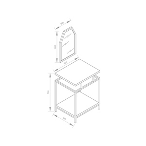 Pure Concept Masif Ahşap 80 cm Banyo Ünitesi