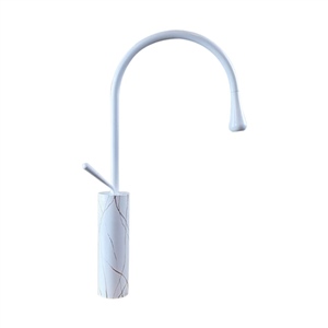 Pure Concept Minimal Beyaz Bakır Çanak Lavabo Bataryası