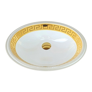 Pure Concept Paris Altın Desenli Hilton Lavabo