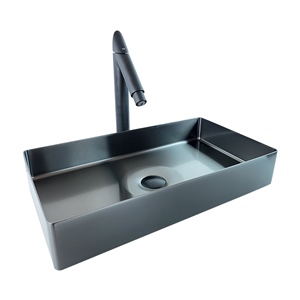 Pure Concept Paslanmaz Çelik Siyah Çanak Lavabo