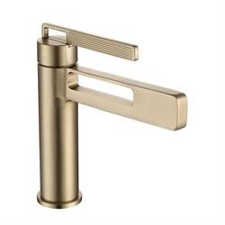 Pure Concept Astro Fırçalanmış Altın Lavabo Bataryası OUTLET