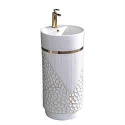 Pure Concept Elysia Beyaz Altın Monoblok Lavabo
