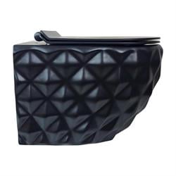 Pure Concept Kapitone Mat Siyah Kanalsız Asma Klozet OUTLET