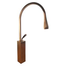 Pure Concept Kare Minimal Bronz Çanak Lavabo Bataryası ( Outlet )