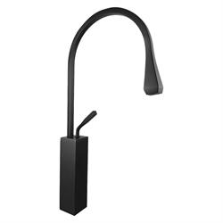 Pure Concept Kare Minimal Siyah Çanak Lavabo Bataryası (Outlet)