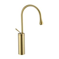 Pure Concept Minimal Fırçalı Altın Çanak Lavabo Bataryası ( Outlet )