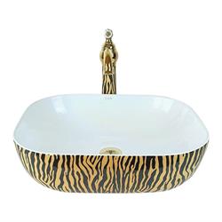Pure Concept Tiger Altın Siyah Çanak Lavabo (Outlet)