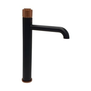 Pure Concept Style Mat Siyah Rose Gold Çanak Lavabo Bataryası