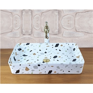 Pure Concept Terrazzo Tezgah Üstü Çanak Lavabo