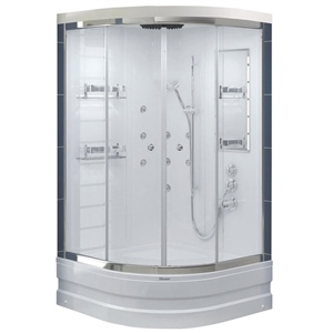 Shower100x100 Mini Elegant Oval Mini Küvet Üstü Kompakt Duş Sistemi