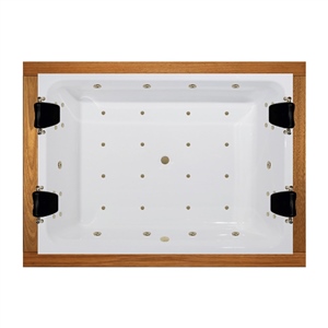 Shower Optimum 230X190 Cm İreko Ahşap Panelli Spa Düz Küvet
