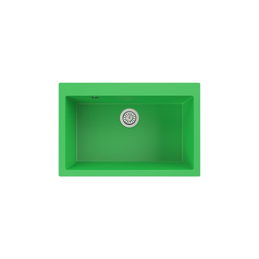 Aqua QuartzCapella 75x50 cm Yeşil Granit Eviye