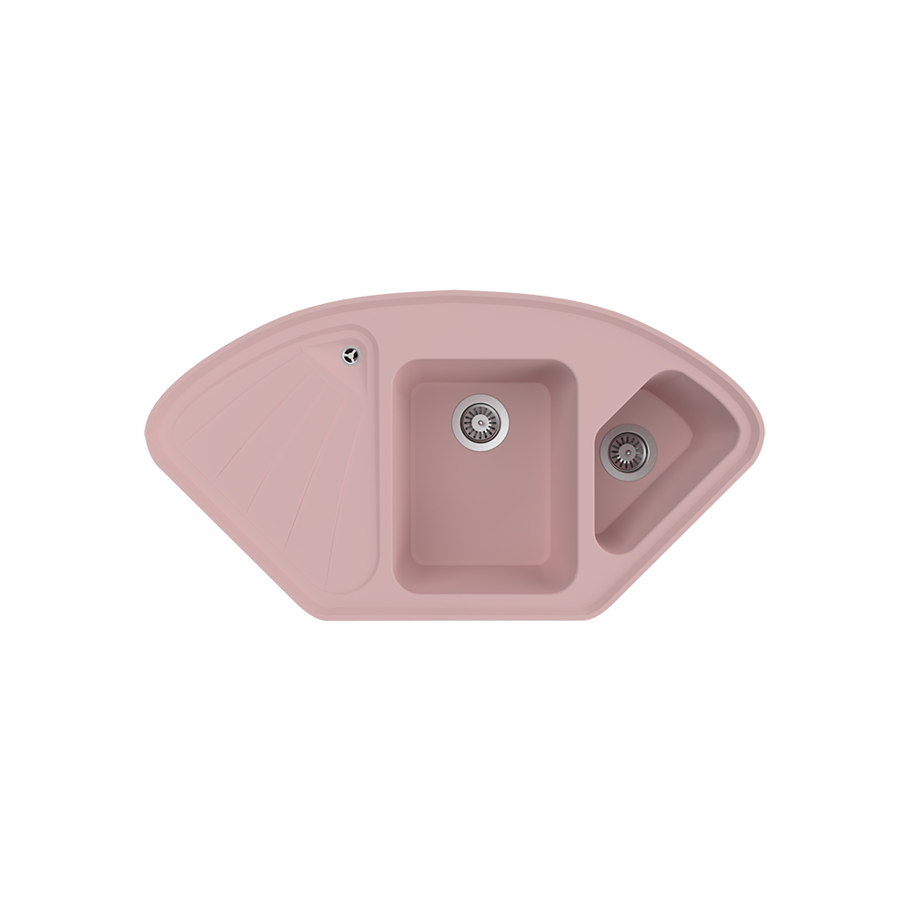 Aqua QuartzPollux 105x57 cm Pembe Granit Eviye