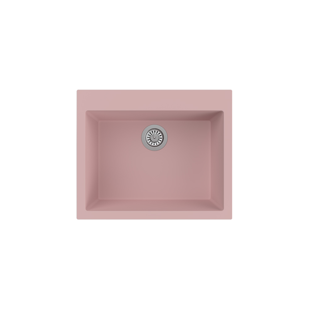 Aqua QuartzRiger 60x50 cm Pembe Granit Eviye