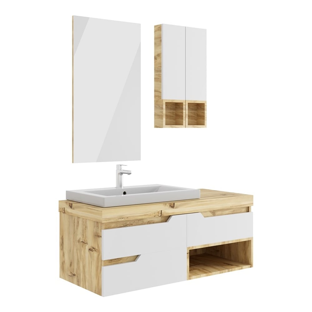 BelinzaModena 115 cm Banyo Dolabı