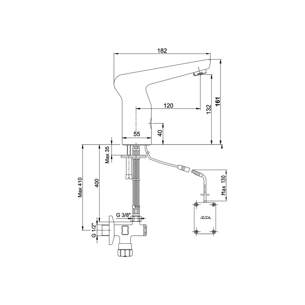 ECAFotoselli Lavabo Bataryası, Pilli