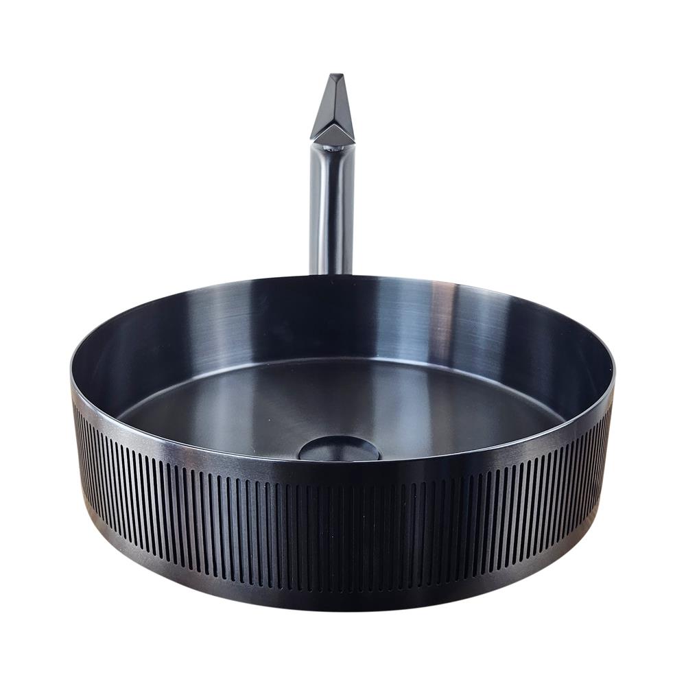 GraffeGraffe Paslanmaz Çelik Stripe Altın Çanak Lavabo