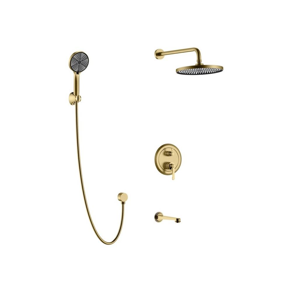 GraffeGraffe Prime Fırçalı Altın Ankastre Duş Seti