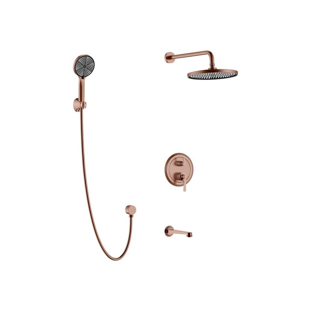 GraffeGraffe Prime Fırçalı Rose Gold Ankastre Duş Seti