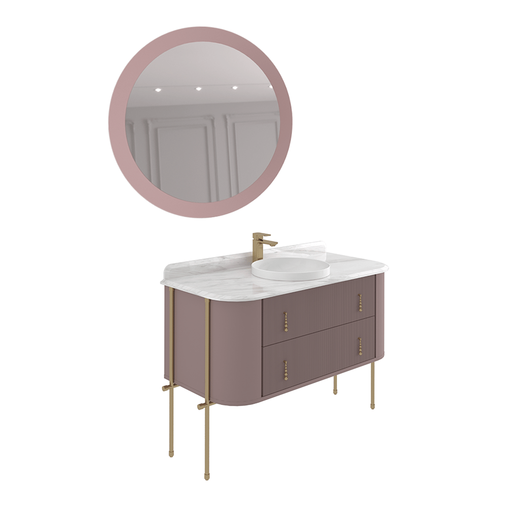 OrkaFelice 100 cm Metal Ayaklı Banyo Dolabı