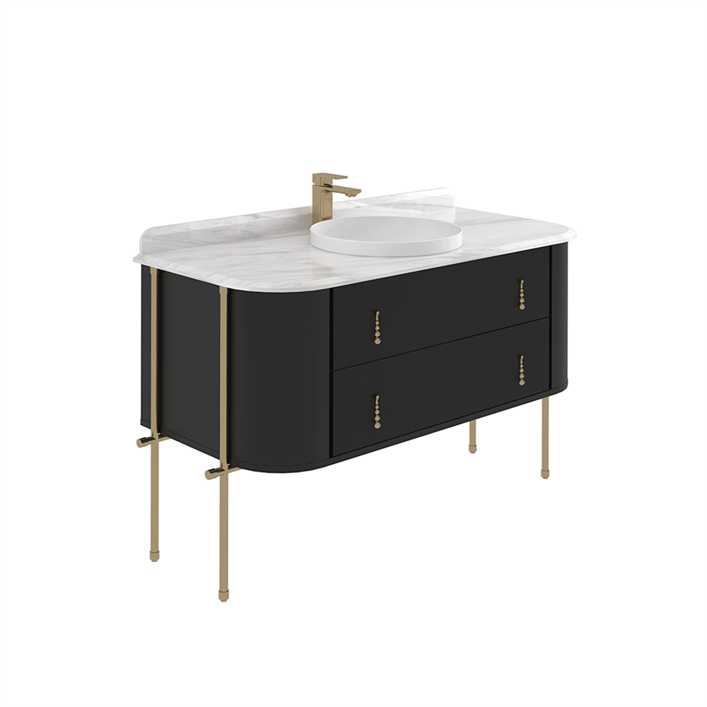 OrkaFelice 140 cm Metal Ayaklı Banyo Dolabı Alt Modülü