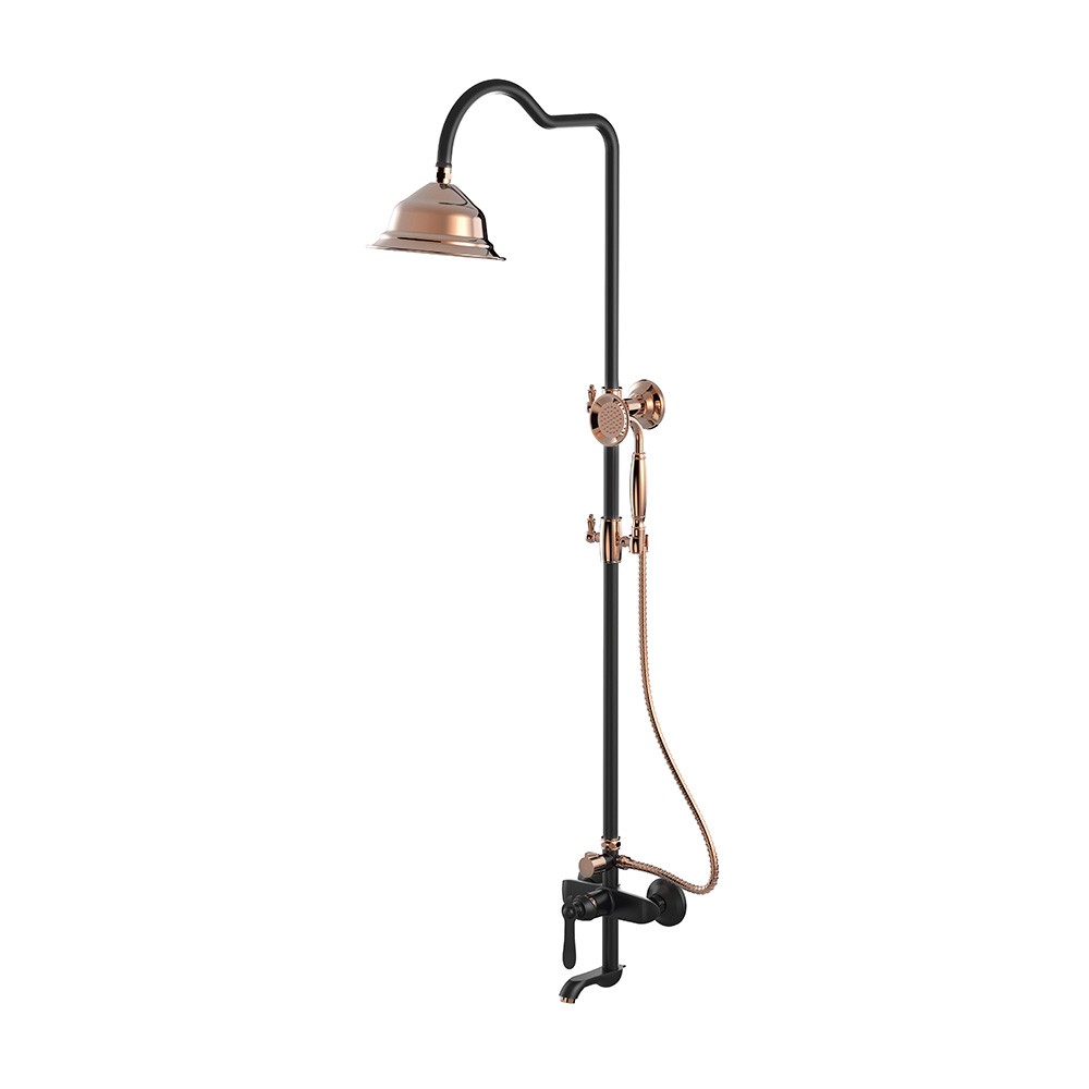 OrkaPremium Siyah Rose Duş Sistemi