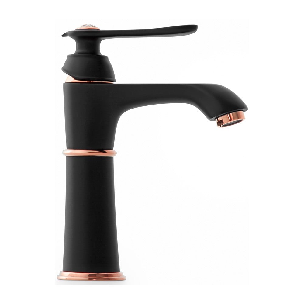 OrkaPremium Siyah Rose Lavabo Bataryası
