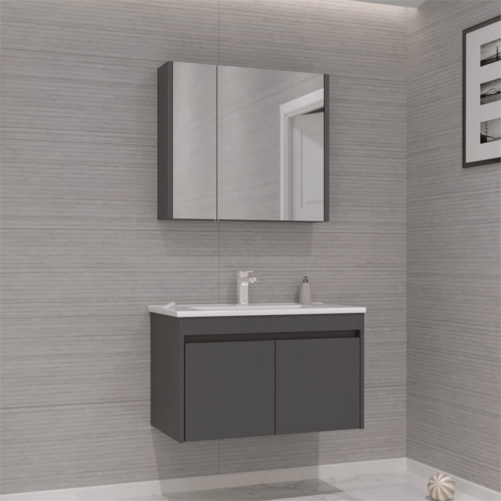 OrkaSide 85 cm Kapaklı Banyo Dolabı