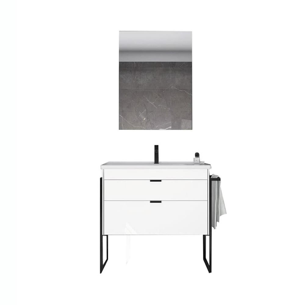 OrkaTrio 65 cm Ayaklı Çekmeceli Banyo Dolabı