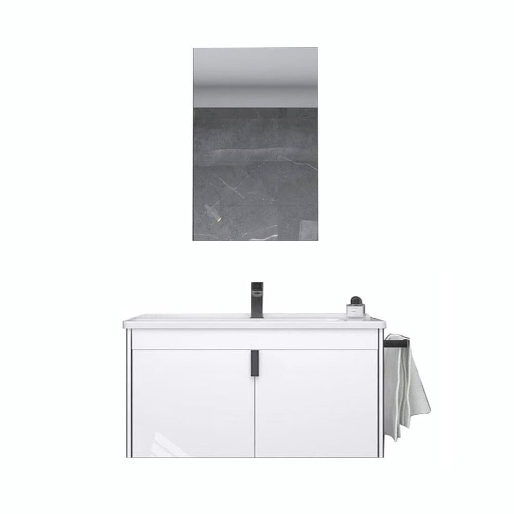 OrkaTrio 80 cm Asma Kapaklı Banyo Dolabı