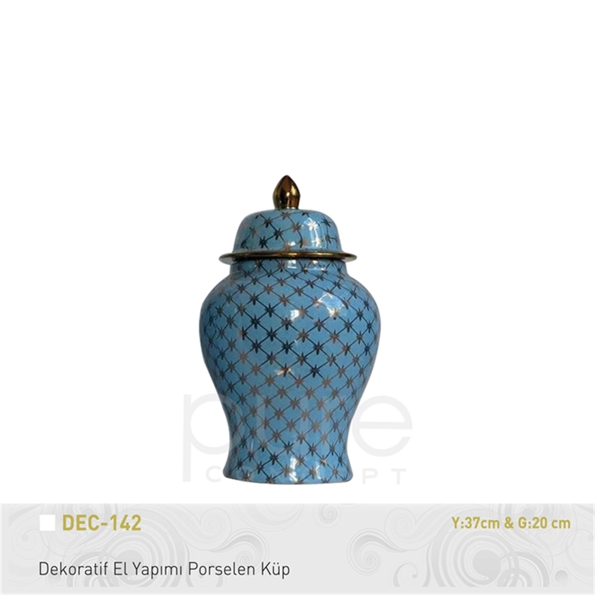 Pure | Dekoratif El Yapımı Porselen Küp Y37xg20