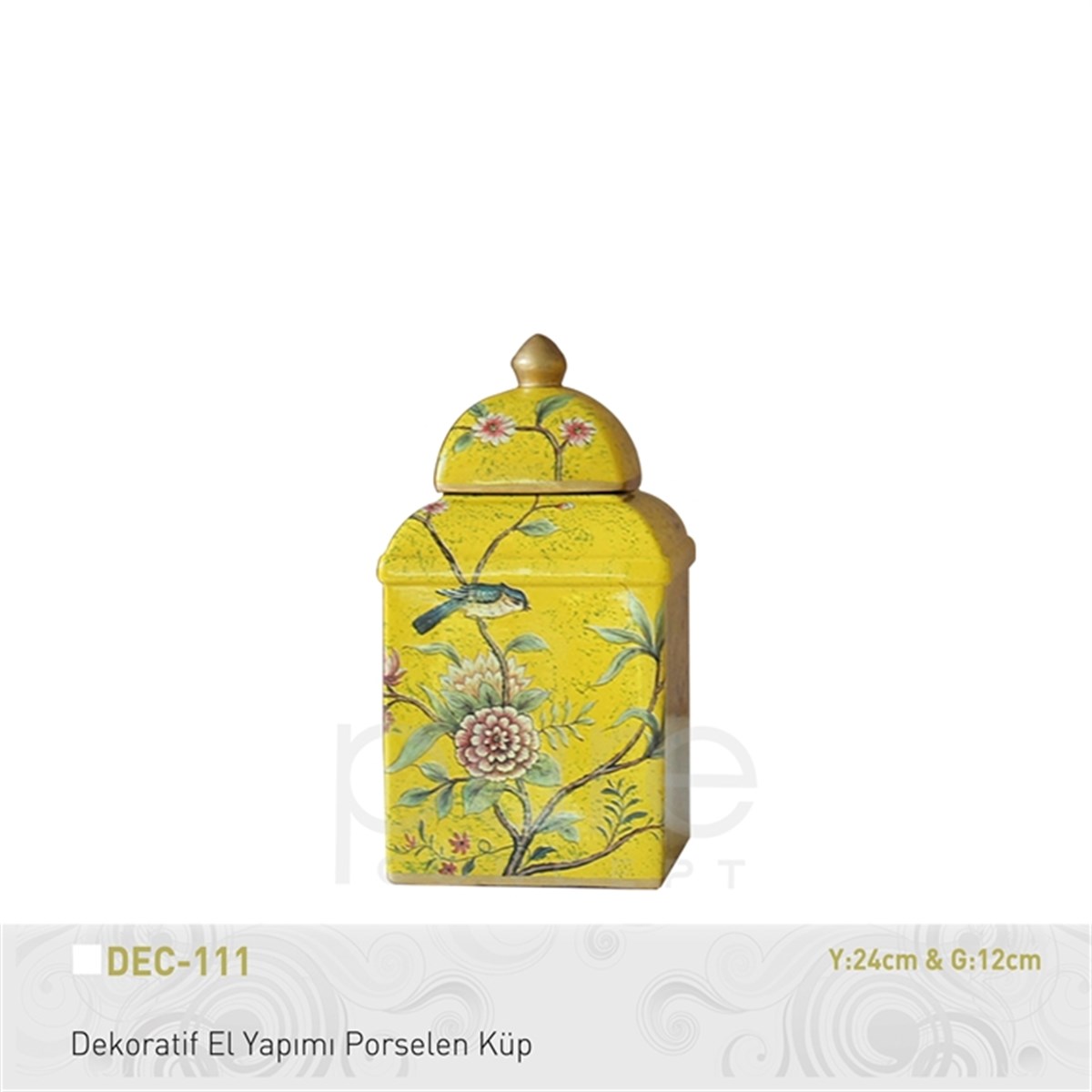 Pure | Dekoratif El Yapımı Porselen Küp Y24xg12