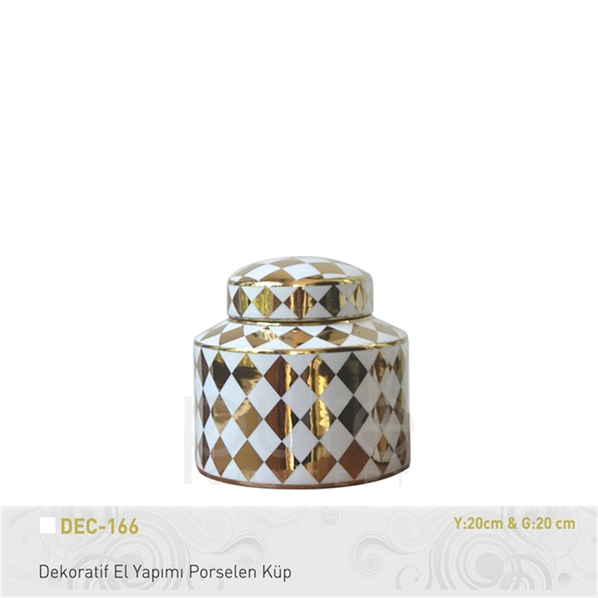Pure | Dekoratif El Yapımı Porselen Küp Y20xg20